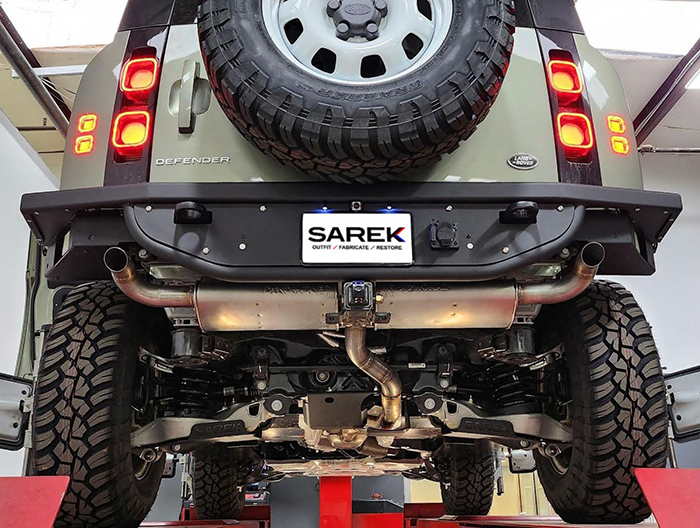 Sarek Rear Bumper with Custom Stainless Exhaust | Sarek Autowerke